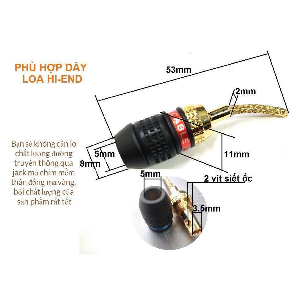 Jack loa mỏ chim mềm( đơn giá 1 chiếc)win 3804