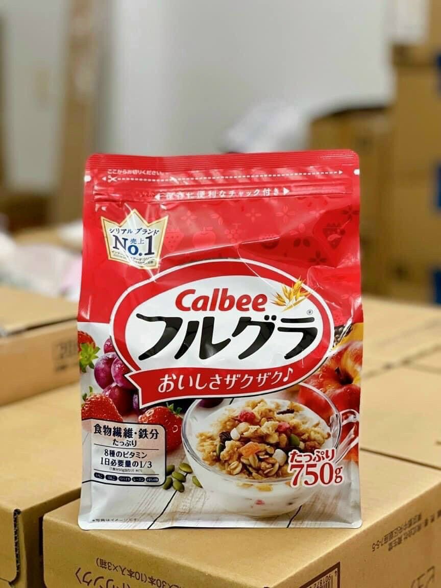 (Date 8/2024) Ngũ Cốc Calbee 750g Nội Địa Nhật