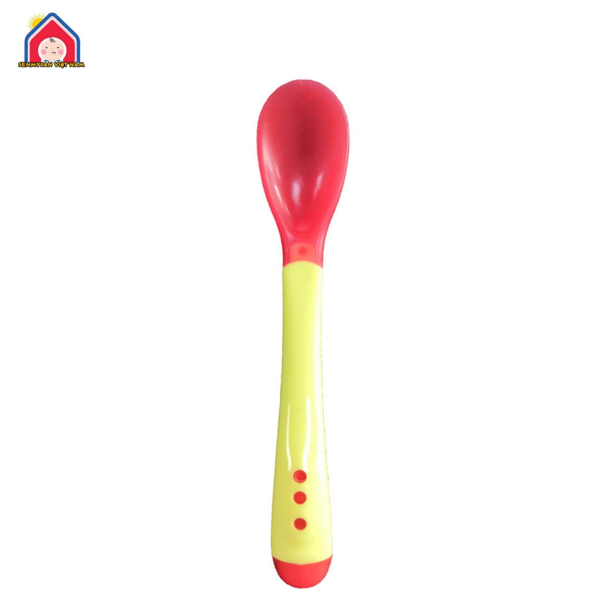 Thìa ăn dặm báo nóng silicon cho bé senmysan