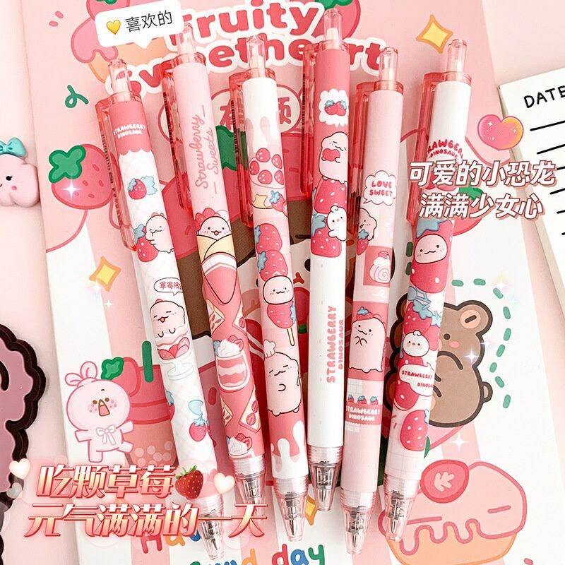 🍓 Bút bi bấm mực nước gel đen xanh đỏ ngòi 0.5mm hình phi hành gia tím dễ thương cute #A2801