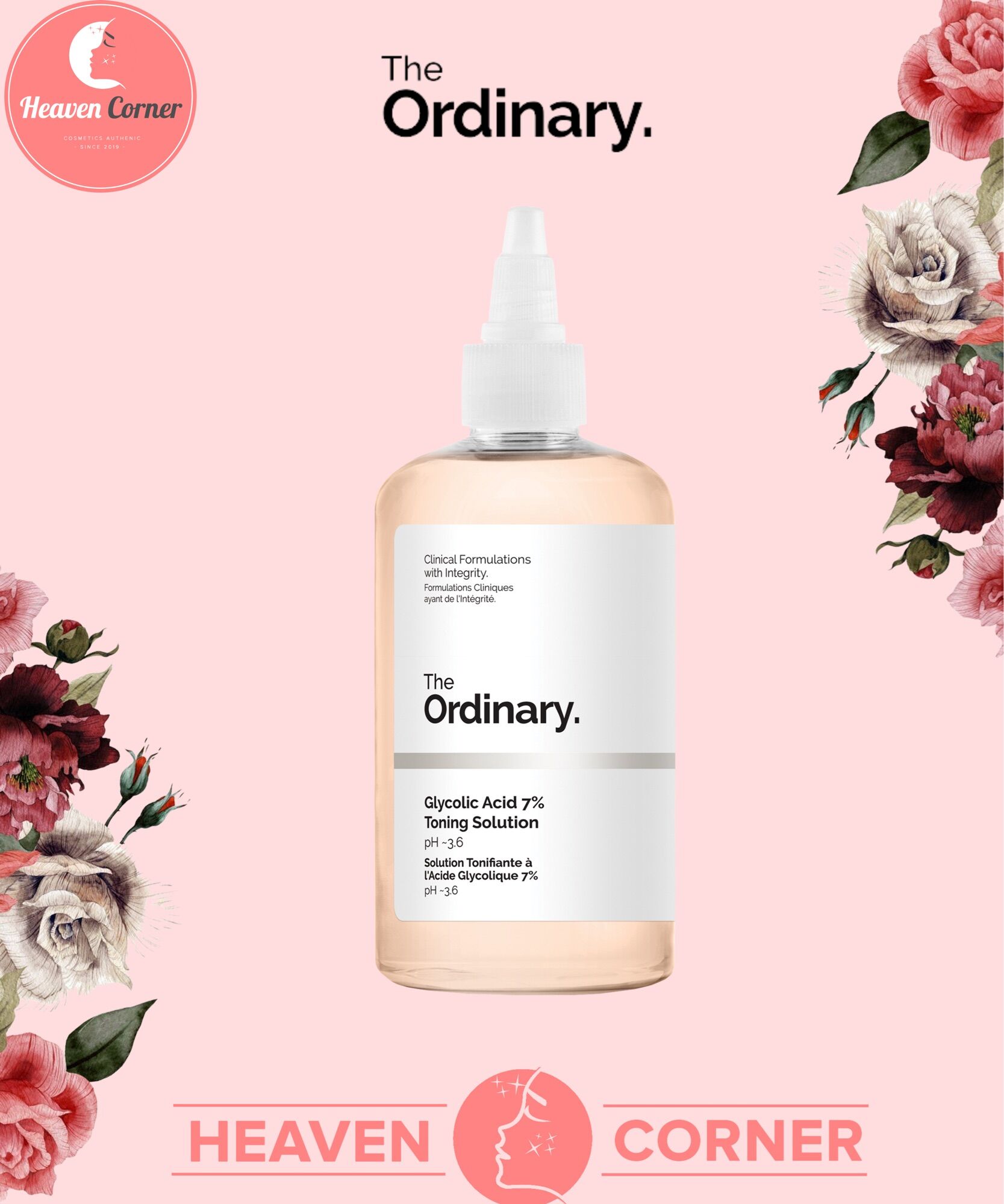 Glycolic acid 7% toning solution - toner tẩy tế bào chết hoá học