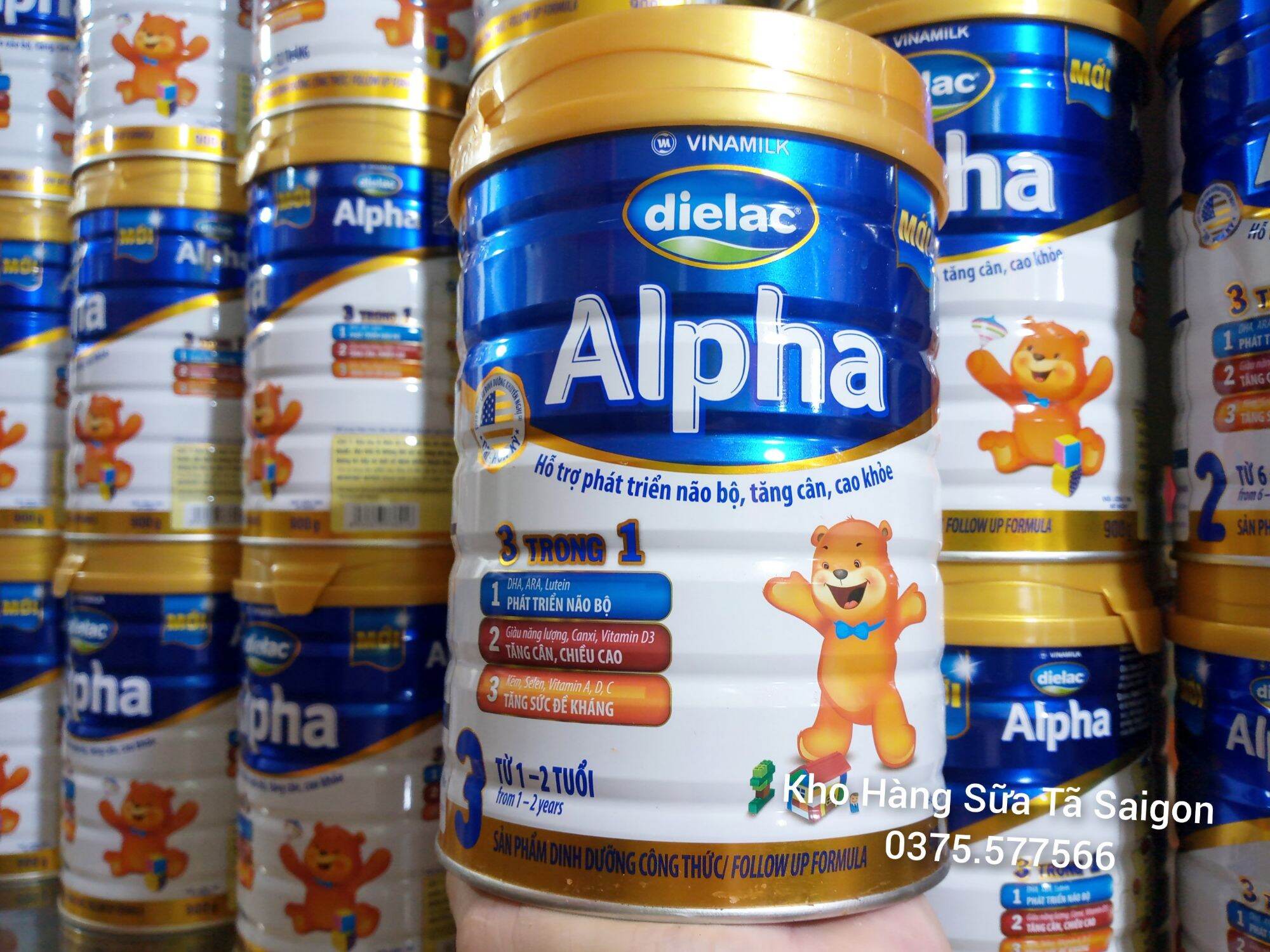 Sữa bột Dielac Alpha Lon 900g của Vinamilk