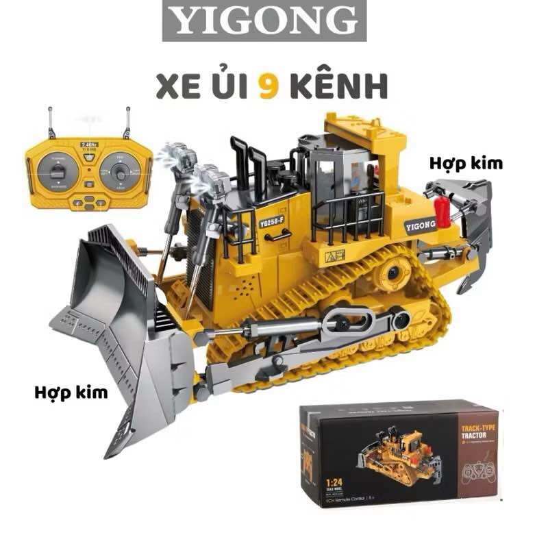 Máy xúc điều khiển từ xa 11 kênh YIGONG, xe múc đất cát gầu sắt hợp kim - 4