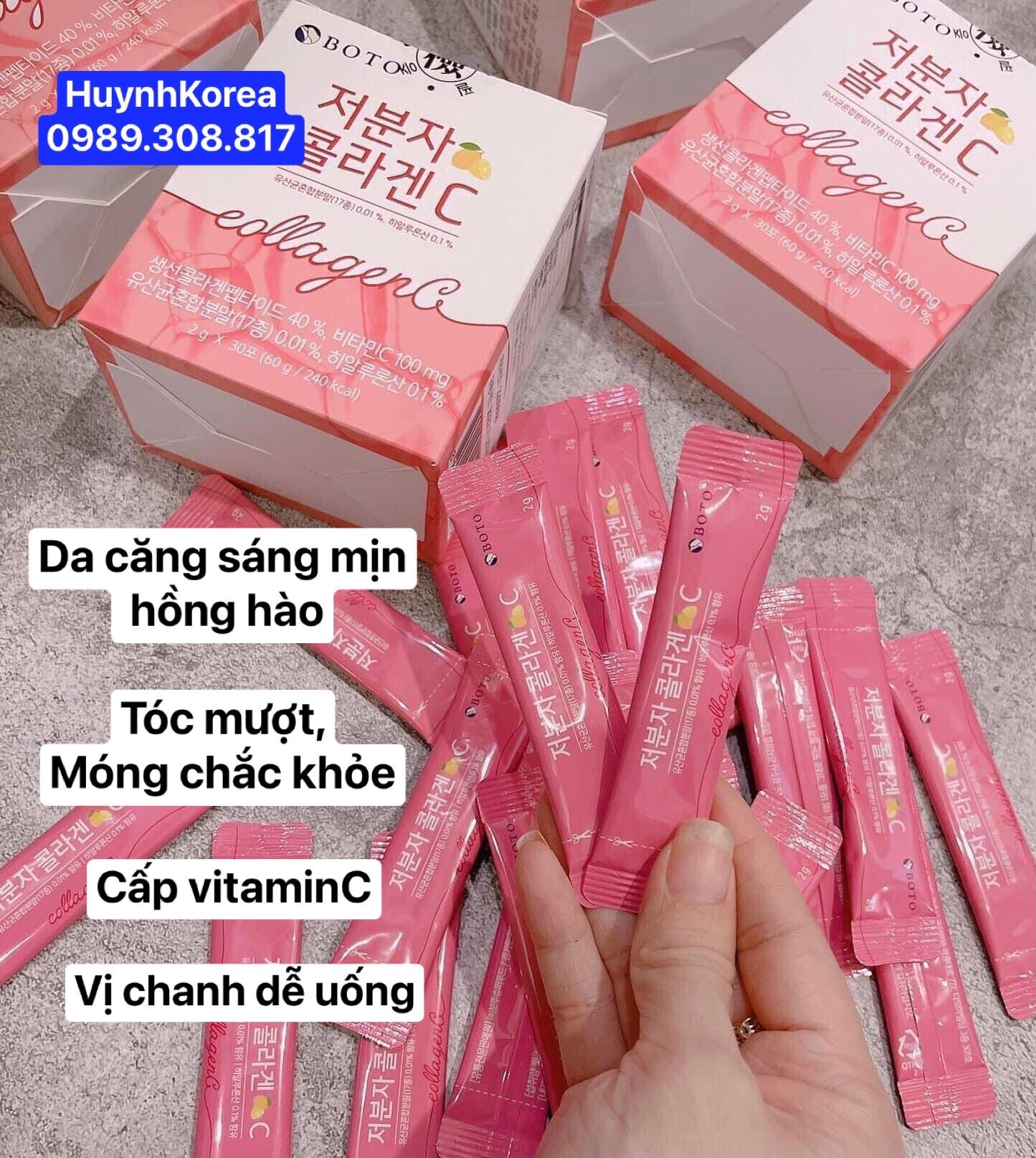 Hộp 30Gói Dùng 1 Tháng - Colagen Boto Chanh Nội Địa Hàn Quốc Cho Làn Da Sáng Khỏe