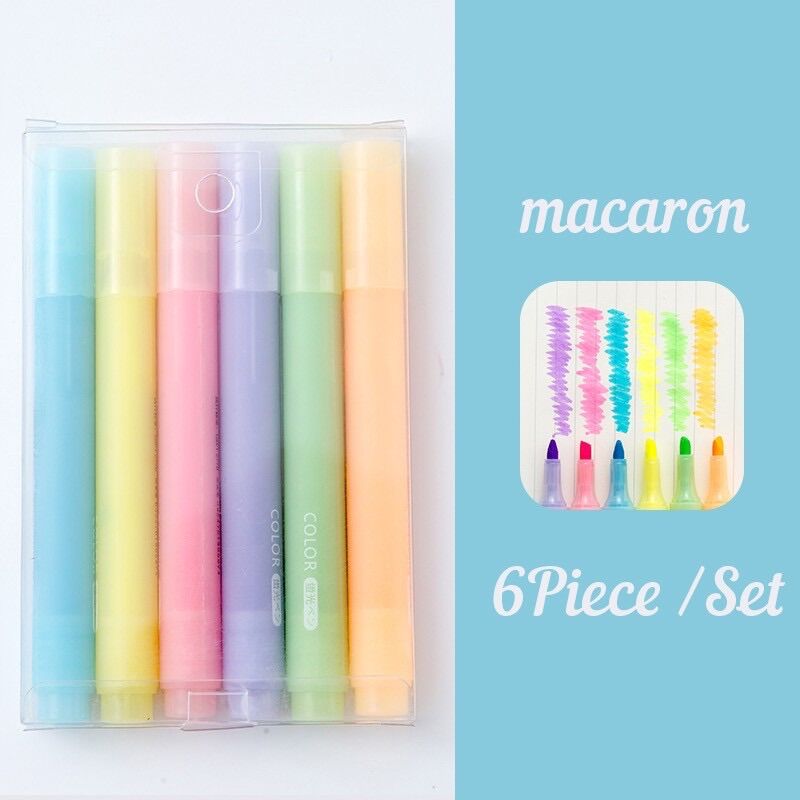 Set 6 bút highlight VIENCE tone màu pastel