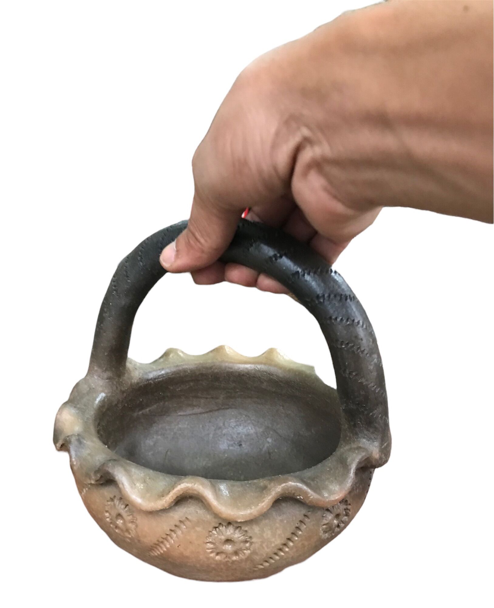 Chậu đất nung trồng sen đá