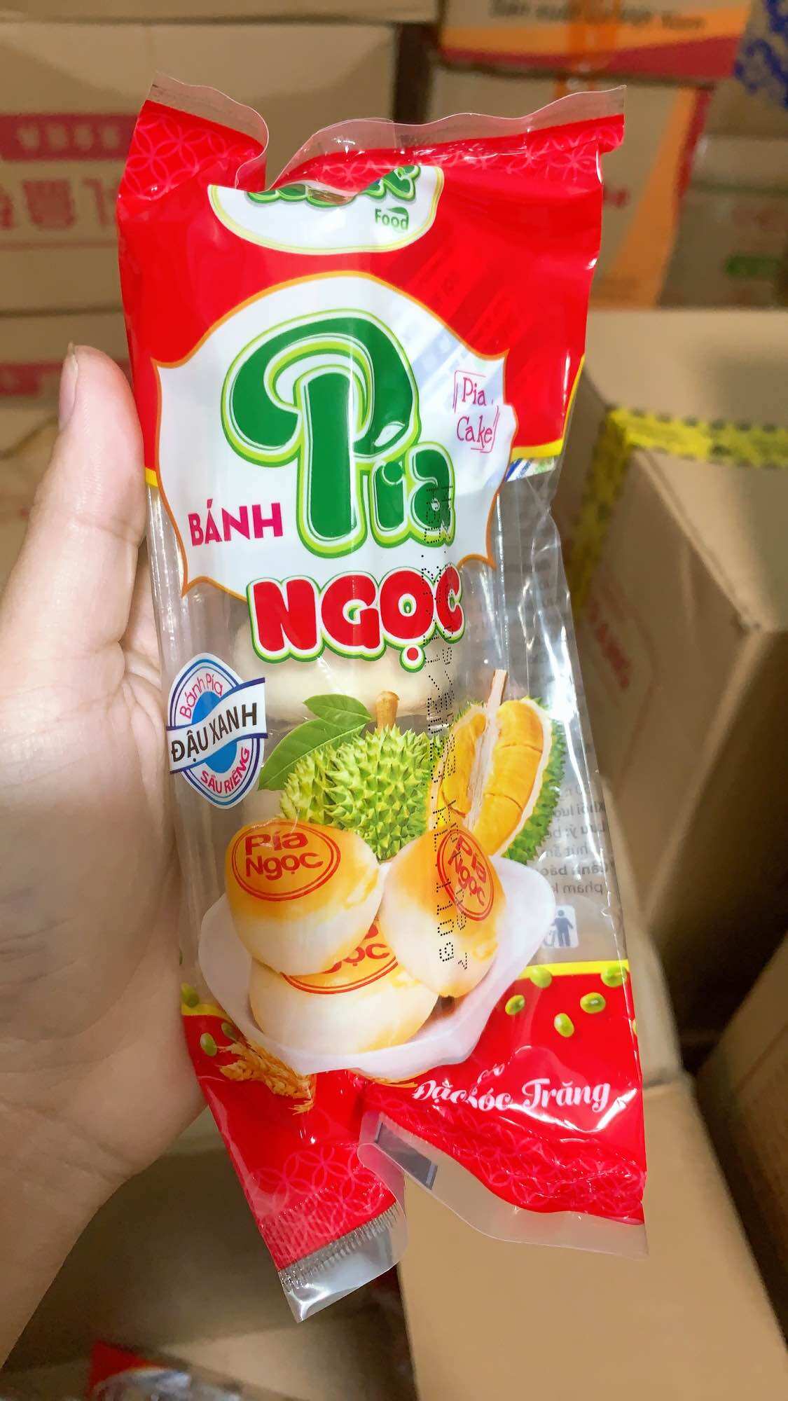 Bánh pía sầu riêng mini đặc sản Sóc Trăng 1 túi 5 cái