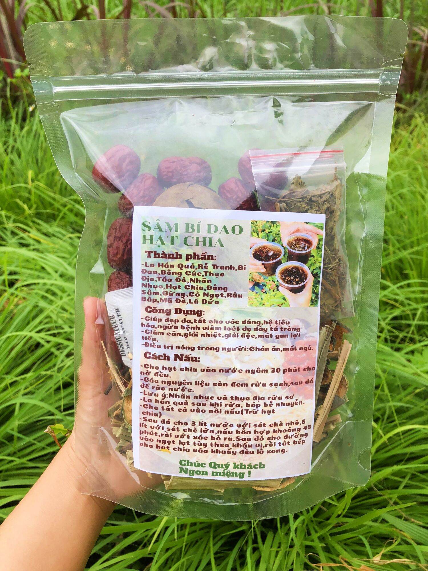 Sét Sâm Bí Đao Hạt Chia 14 Vị (nấu 8-9 lít nước)
