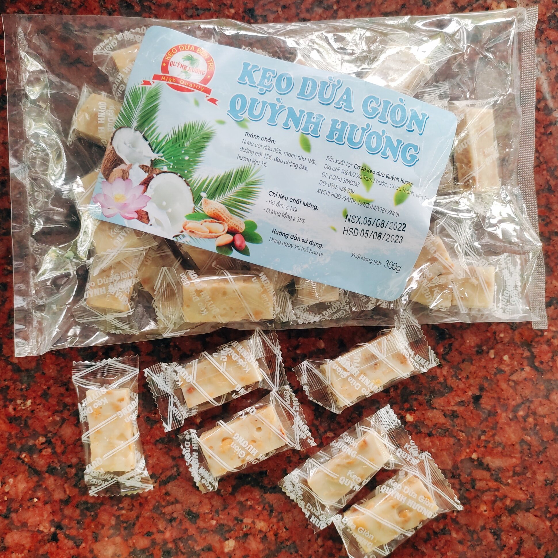 Kẹo dừa giòn Quỳnh Hương 300g