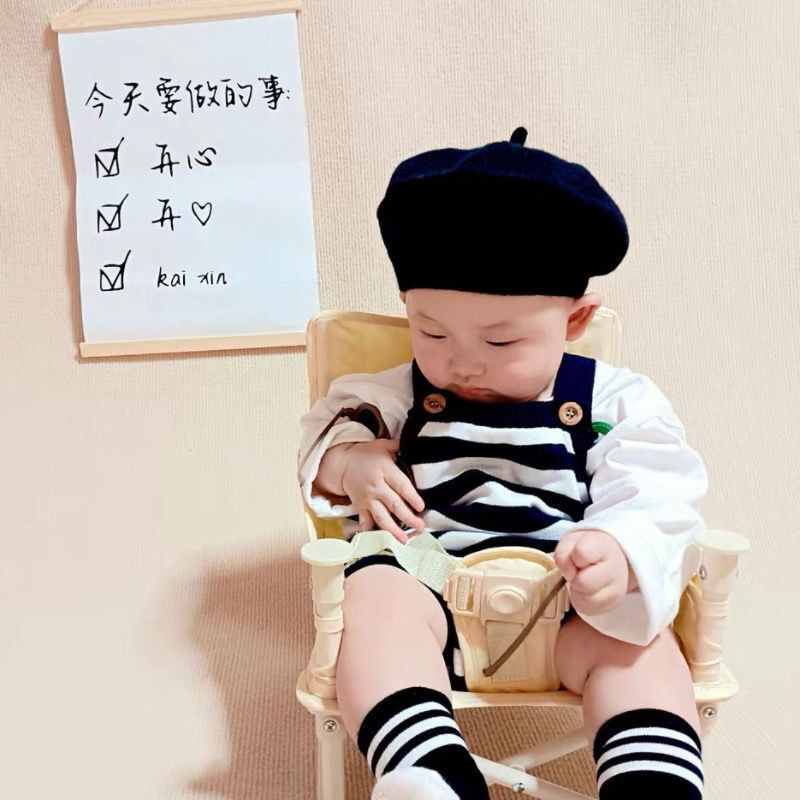 Mũ len Mũ len Dễ Thương Mũ len họa sĩ Mũ len Dễ Thương Mũ len Mũ len mùa thu cho bé trai bé gái mũ len dệt kim