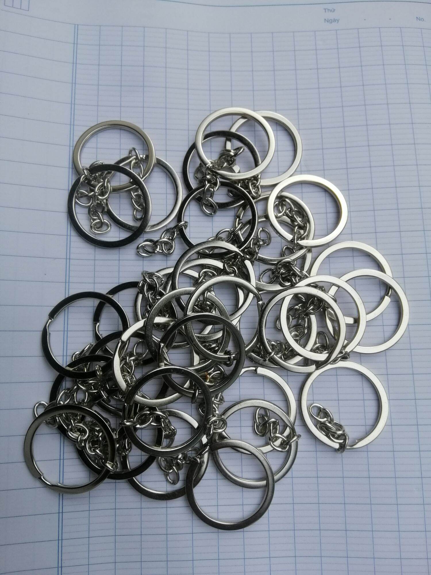 Khoen móc chìa khóa. khoen tròn. xích. phụ kiện làm móc khóa