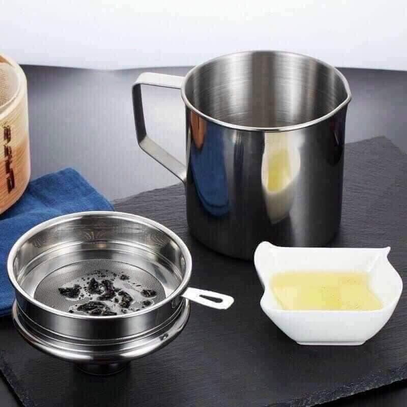 Ca lọc dầu inox . Ca lọc dầu đa năng