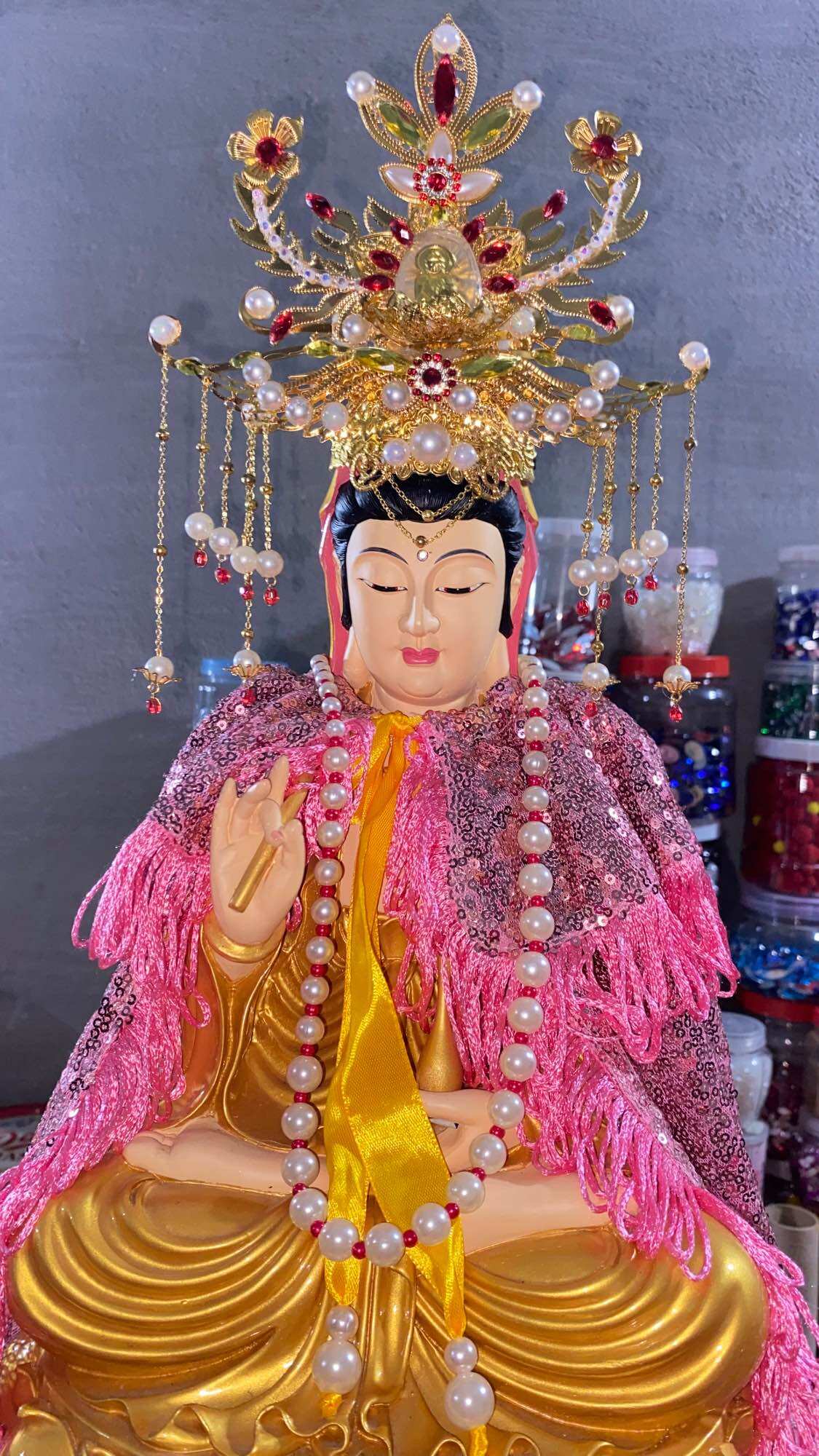 Áo choàng mẹ quan âm ( tượng 30-40cm)