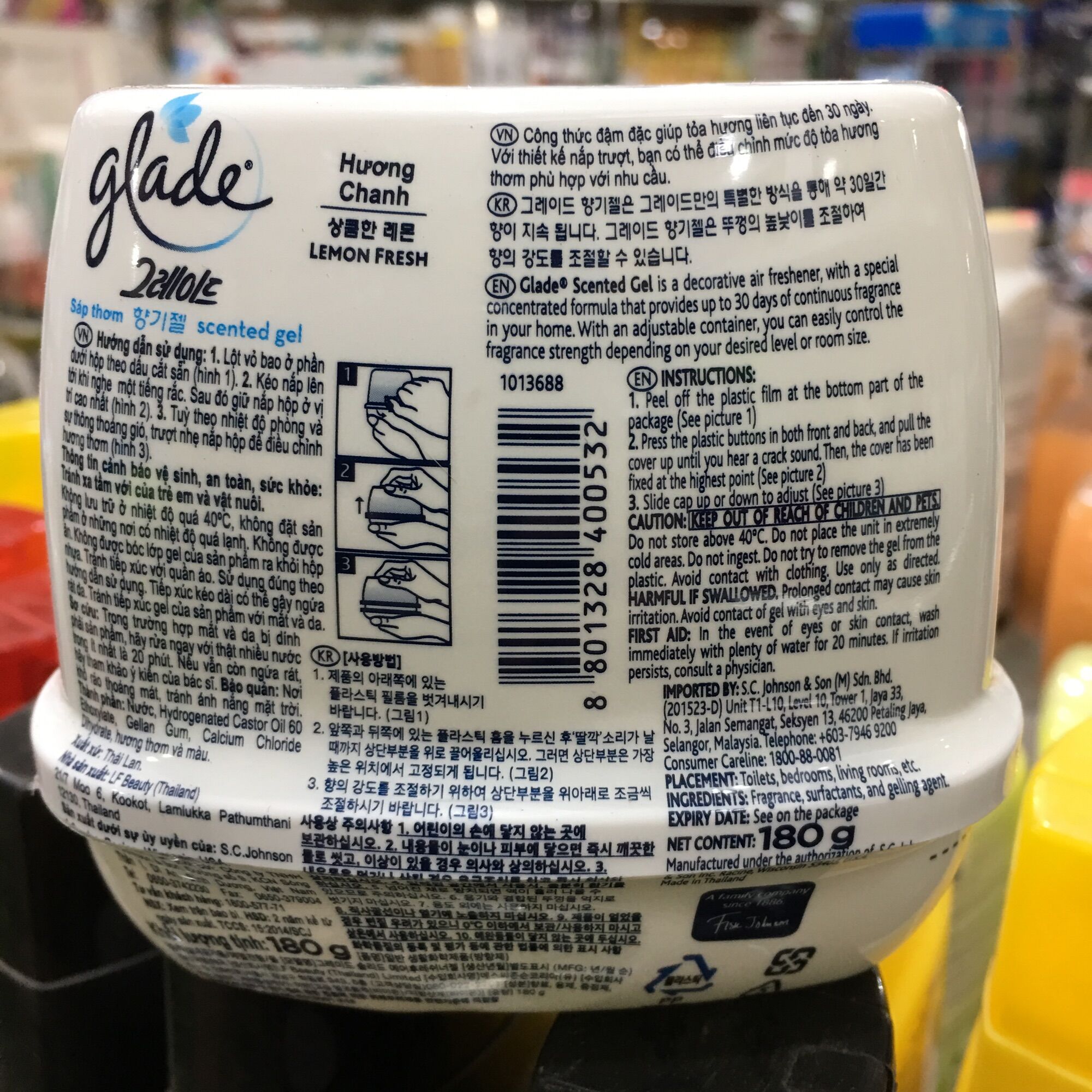 Sáp thơm Glade hương chanh 180g
