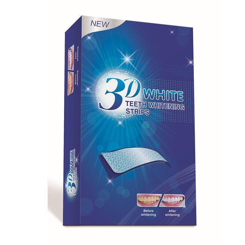 Full hộp 7 cặp - 14 miếng dán trắng răng 3D White Teeth Whitening Strips