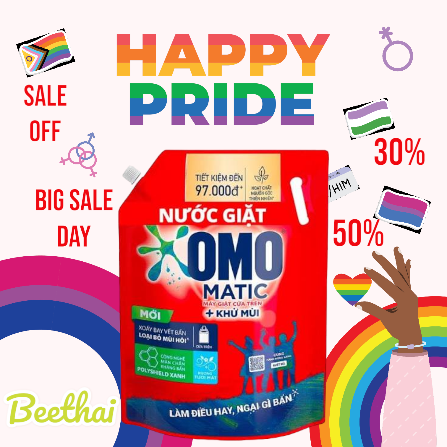 Túi nước giặt omo matic 3.9kg cửa trên, nước giặt omo khử mùi, túi nước giặt omo 3.9kg, hàng chính hãng unilever vn, nsx 06/2024