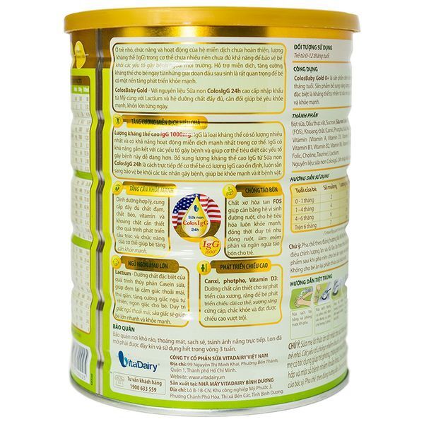Colosbaby Gold 0+ 800gr (date 2026 mã Qr tích xu đầy đủ)