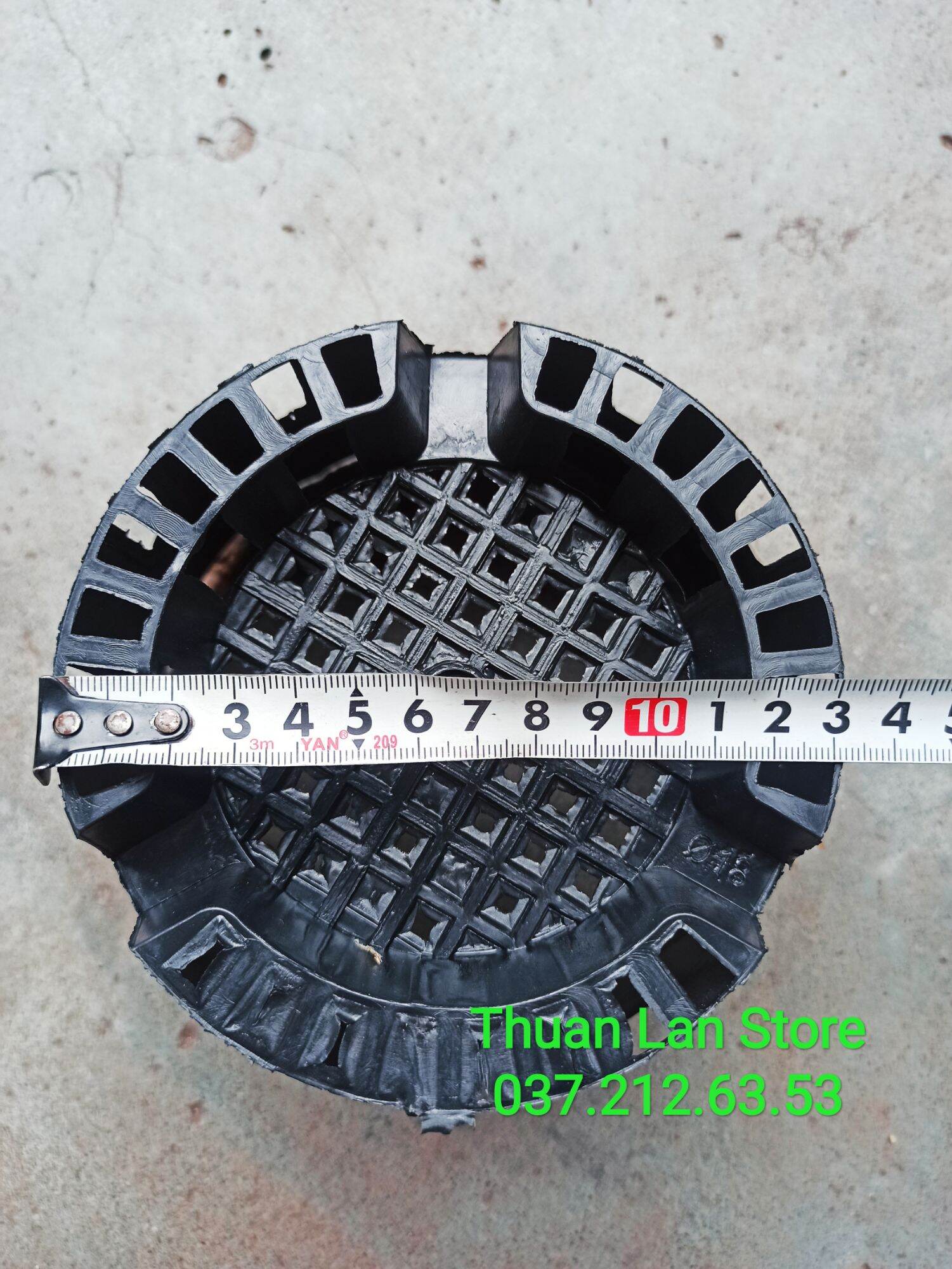 Chậu Nhựa Đen Trồng Lan F18