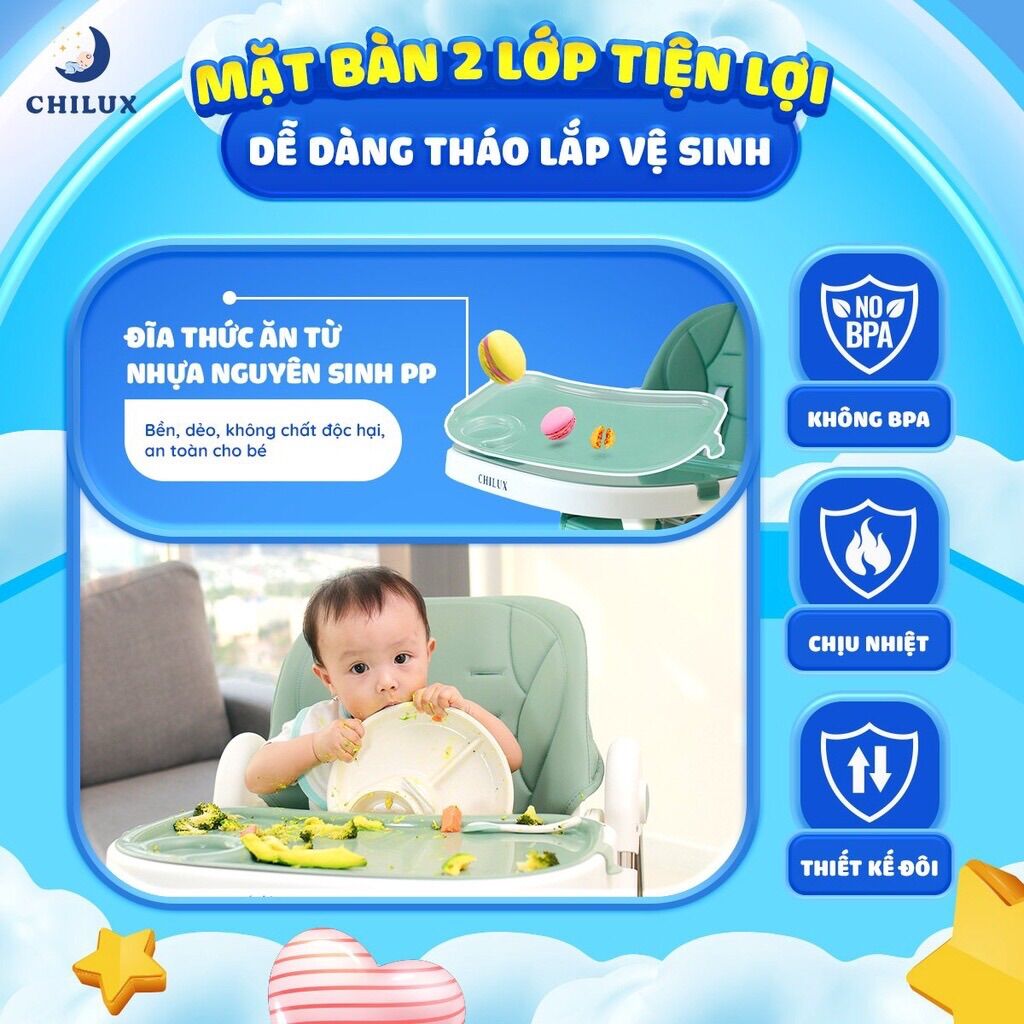 Ghế ăn dặm chilux