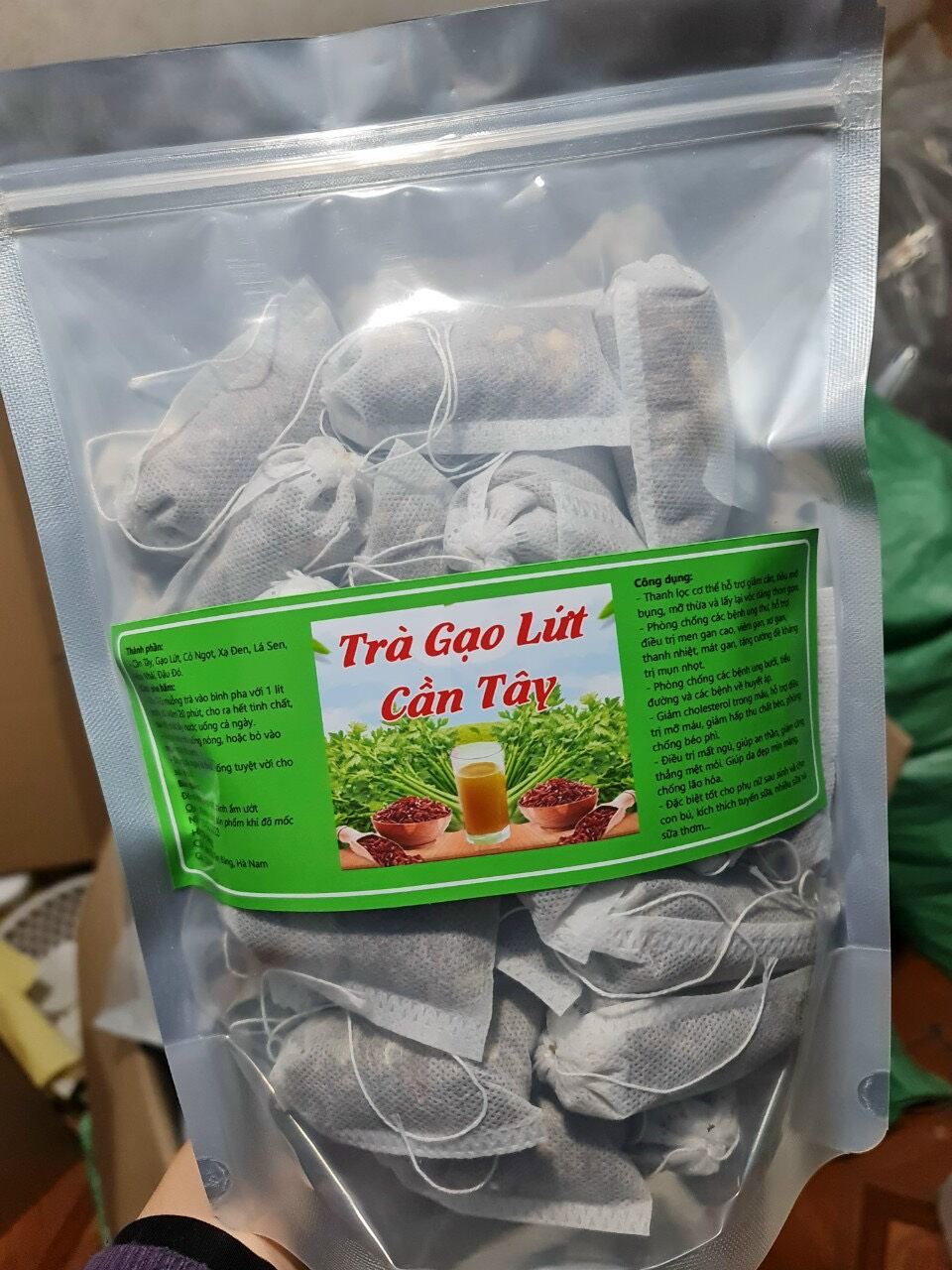 Trà gạo lứt cần tây túi lọc túi 1 kg