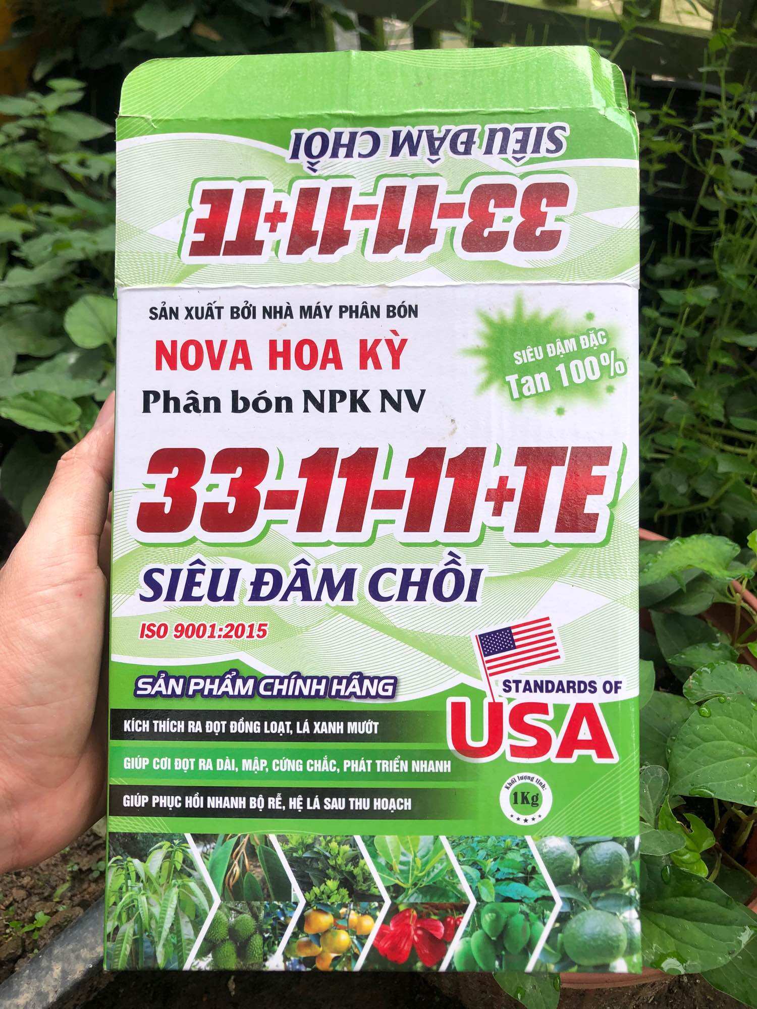 Phân bón lá 33/11/11 + TE Hoa Kỳ 500gr [siêu đâm chồi, mập đọt, lá xanh mướt]