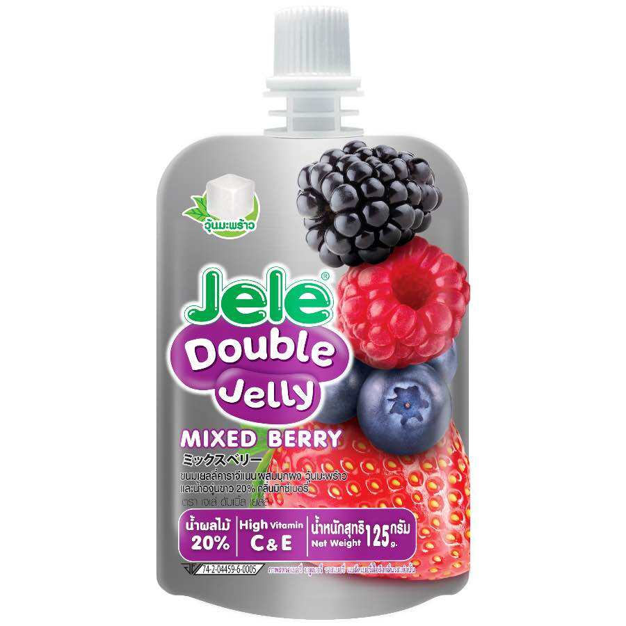 Nước ép trái cây thạch Jele Double Jelly Berry Thái Lan 125g