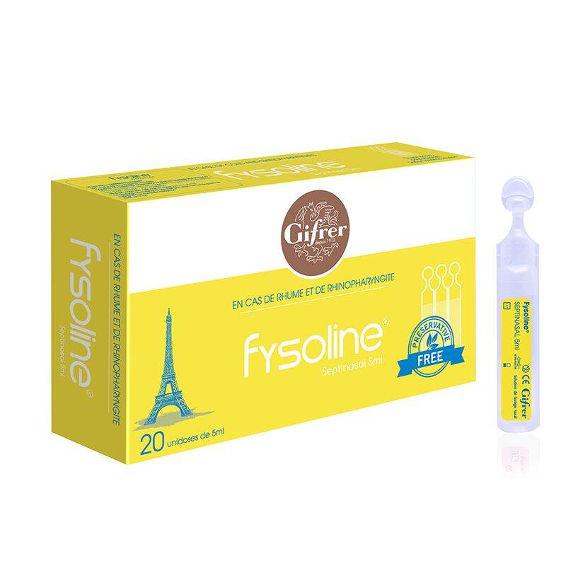 Fysoline Septinasal 5ml hộp 20 ống - Nước muối sinh lý kháng khuẩn nhập