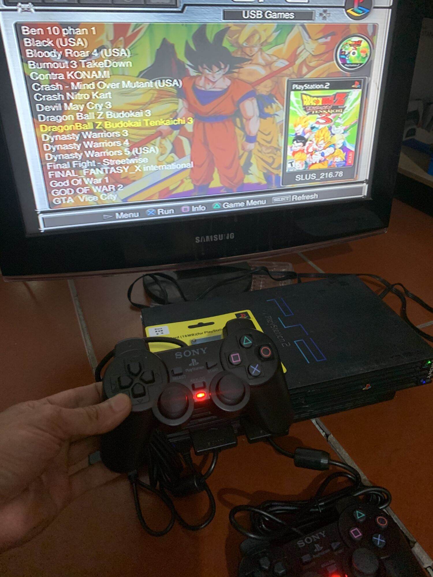 tay ps2 A Ps2 controller PS2 cao cấp chữ A / cổng chuyển tay ps2 sang Pc Ps3 dùng cho máy ps2