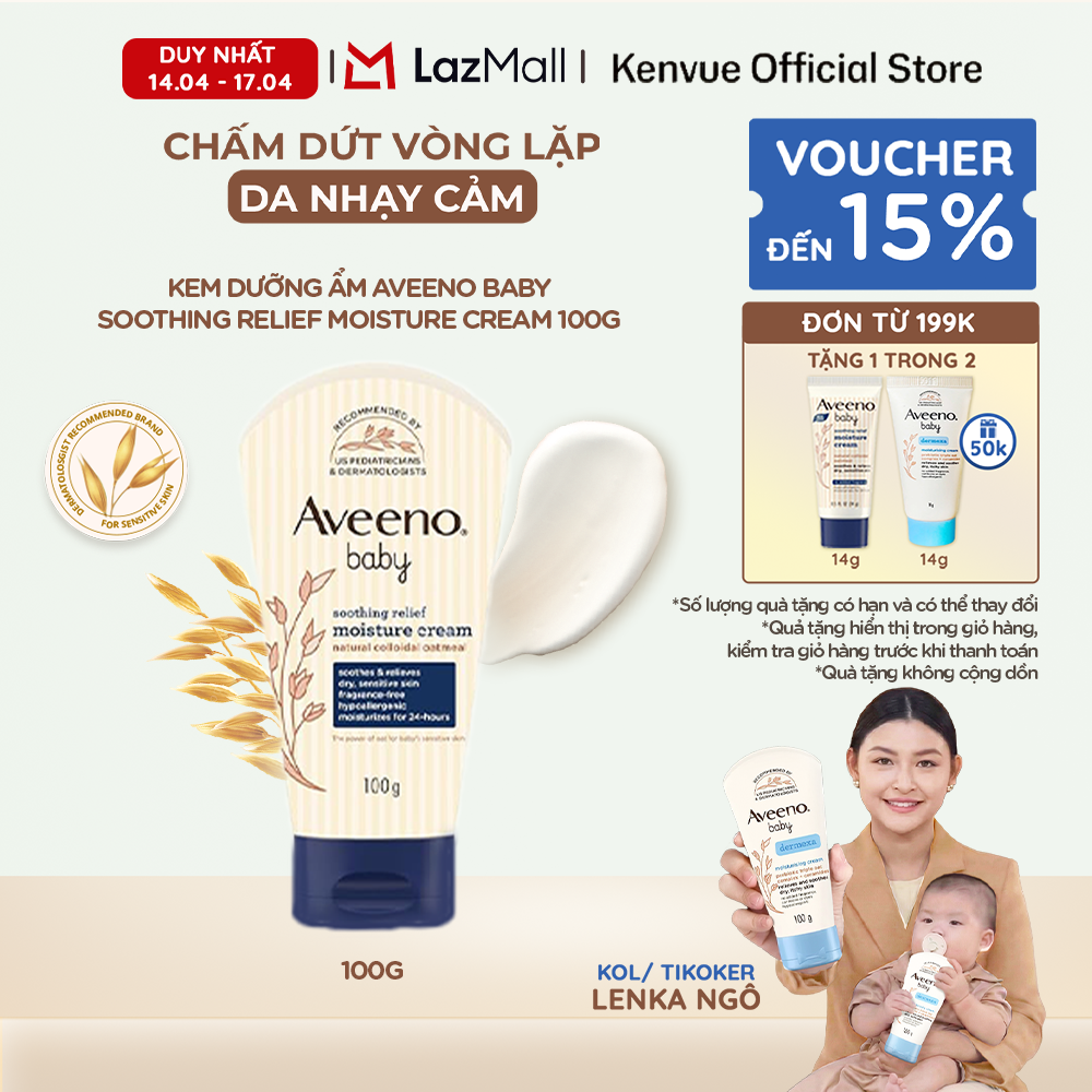 Kem dưỡng ẩm Aveeno Baby Soothing Relief Moisture Cream 100g