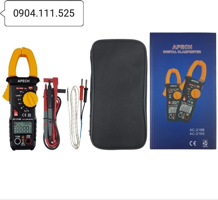 Ampe kìm đo dòng AC APECH AC-218B (600A) 