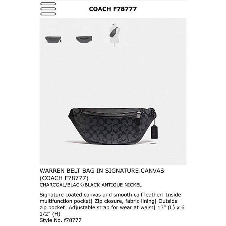 C0ACH WARREN BELT BAG da cao cấp xịn xò