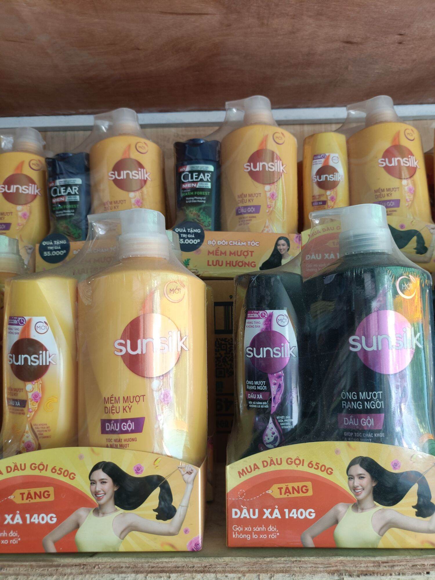 Dầu gội sunsilk bồ kết 650ml tặng chai xả 140ml