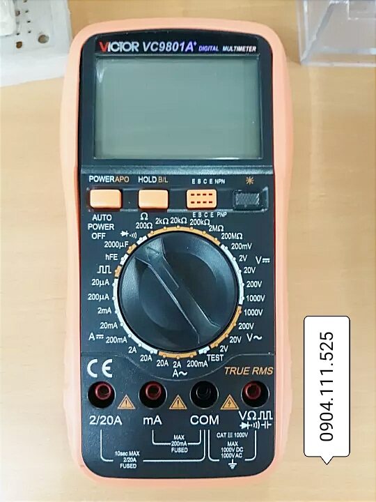 [HCM]Đồng hồ vạn năng VICTOR VC-9801A+