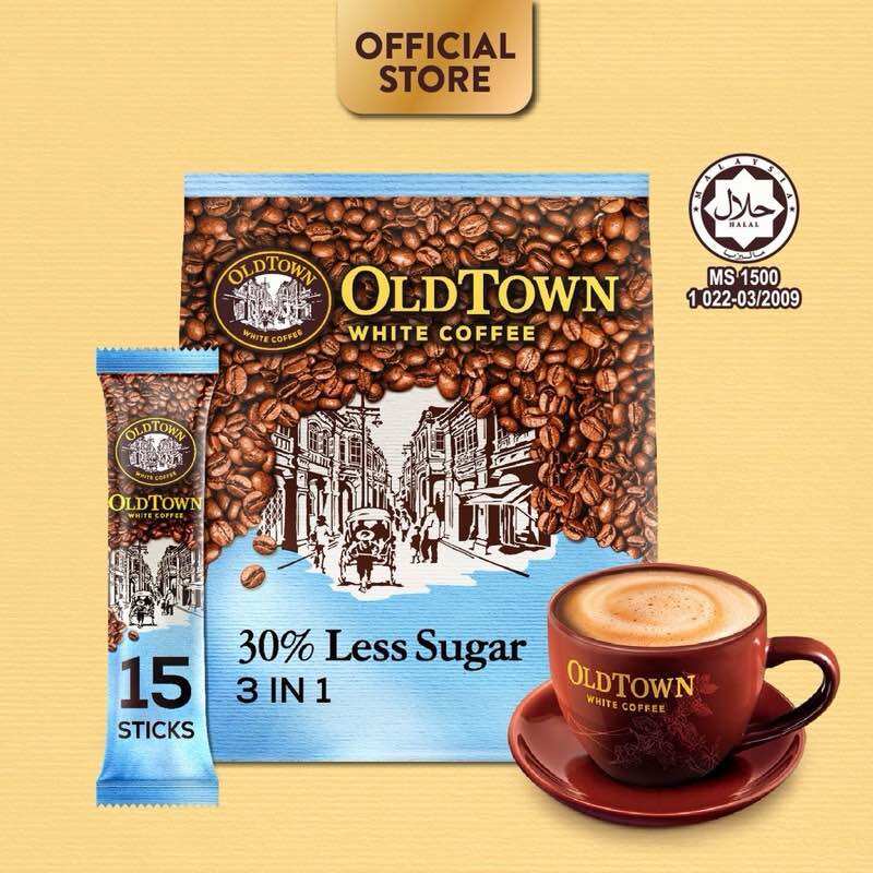 [BAO BÌ MỚI] Cà Phê Trắng Hòa Tan 3in1 Oldtown Less Sugar - Ít Đường