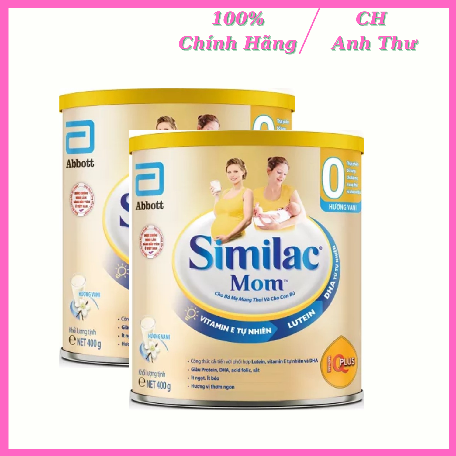 Combo 2 Lon Sữa Bầu Similac Mom 400g Date Mới