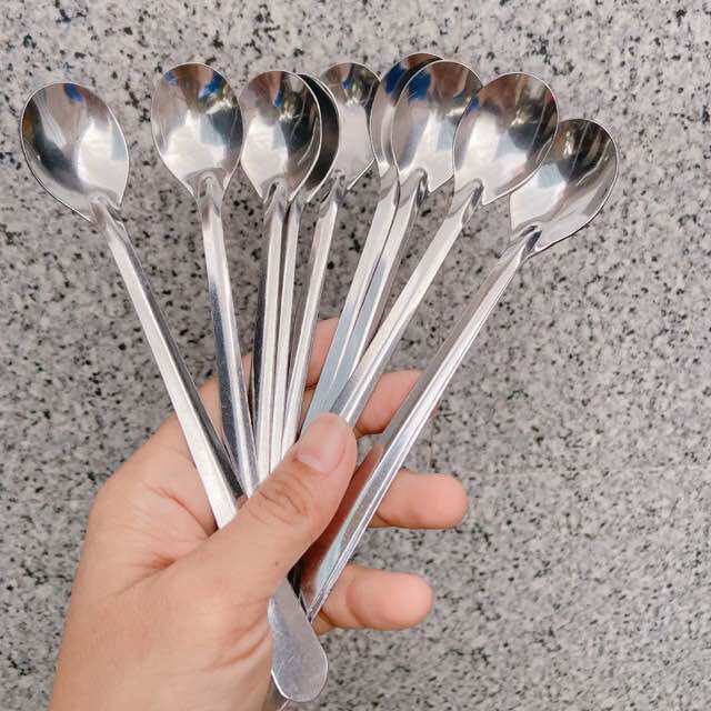 💥 sỉ_ 50 muỗng cà phê inox, loại dài
