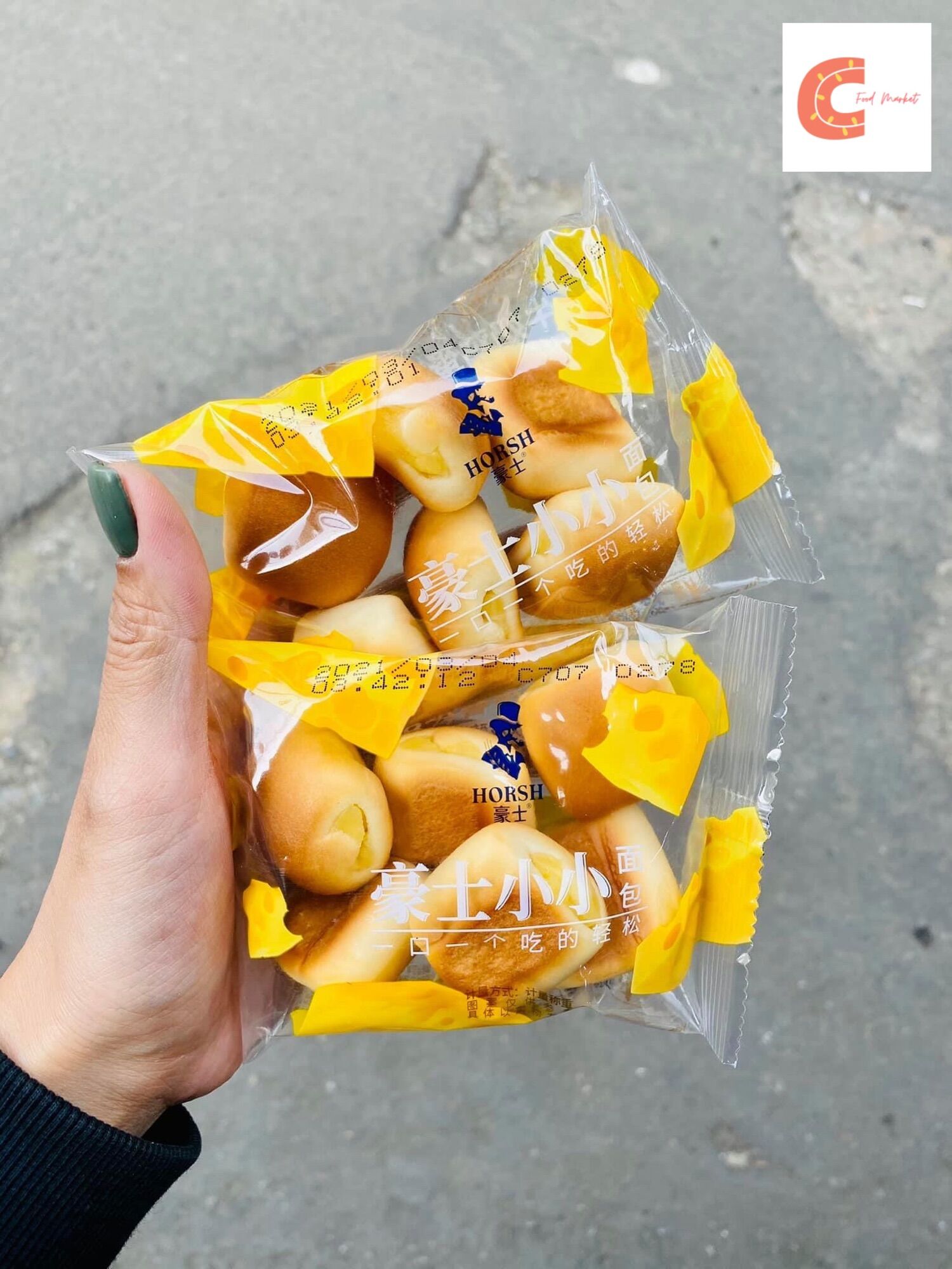 1kg Bánh mì phomai viên HORSH Đài loan date mới nhất - Đồ ăn vặt
