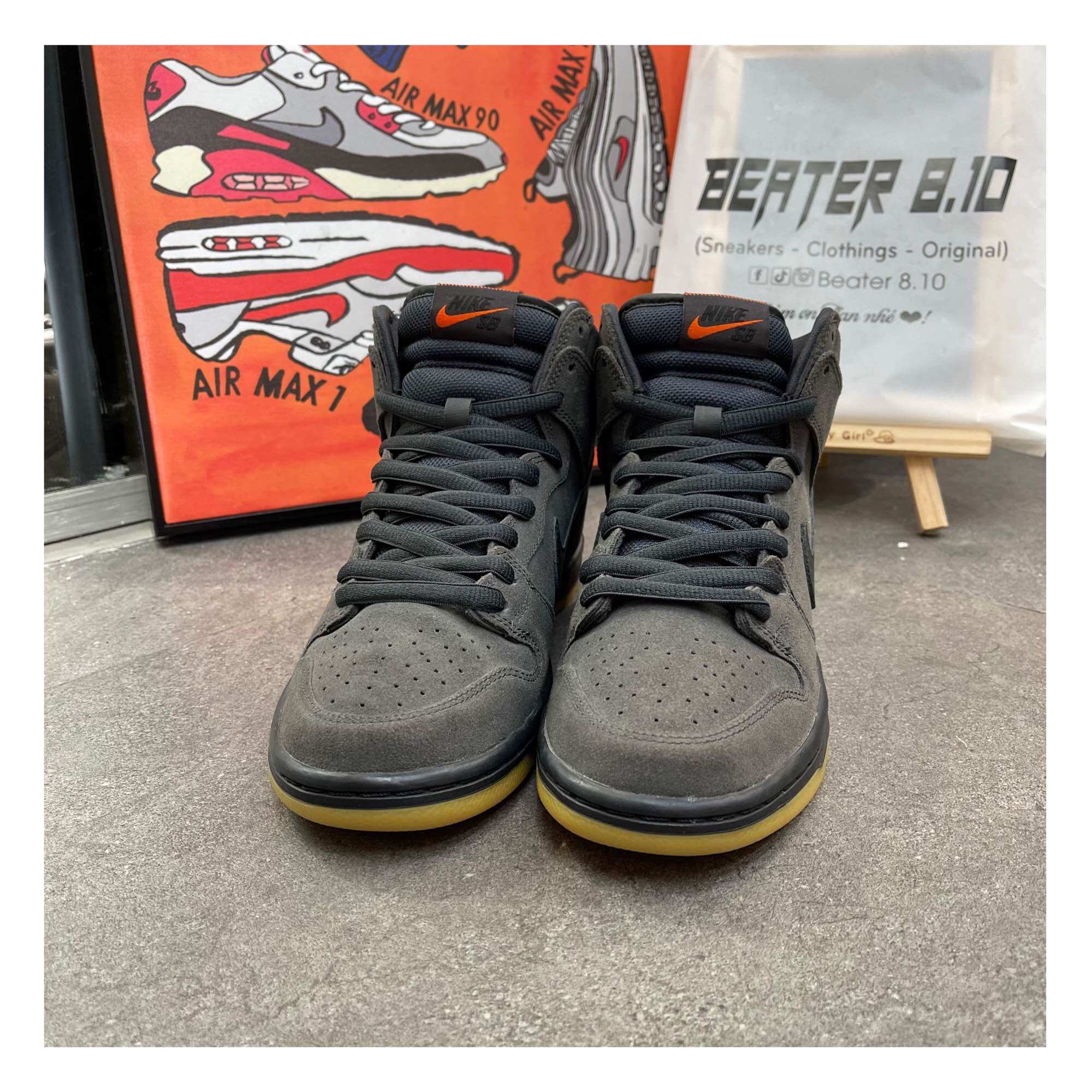 CHÍNH HÃNG - GIÀY SB DUNK HIGH ‘DARK SMOKE GREY’ (CV1727-001)