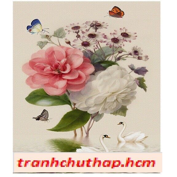 Tranh đính đá an nhiên hạnh phúc lv067 chưa đính