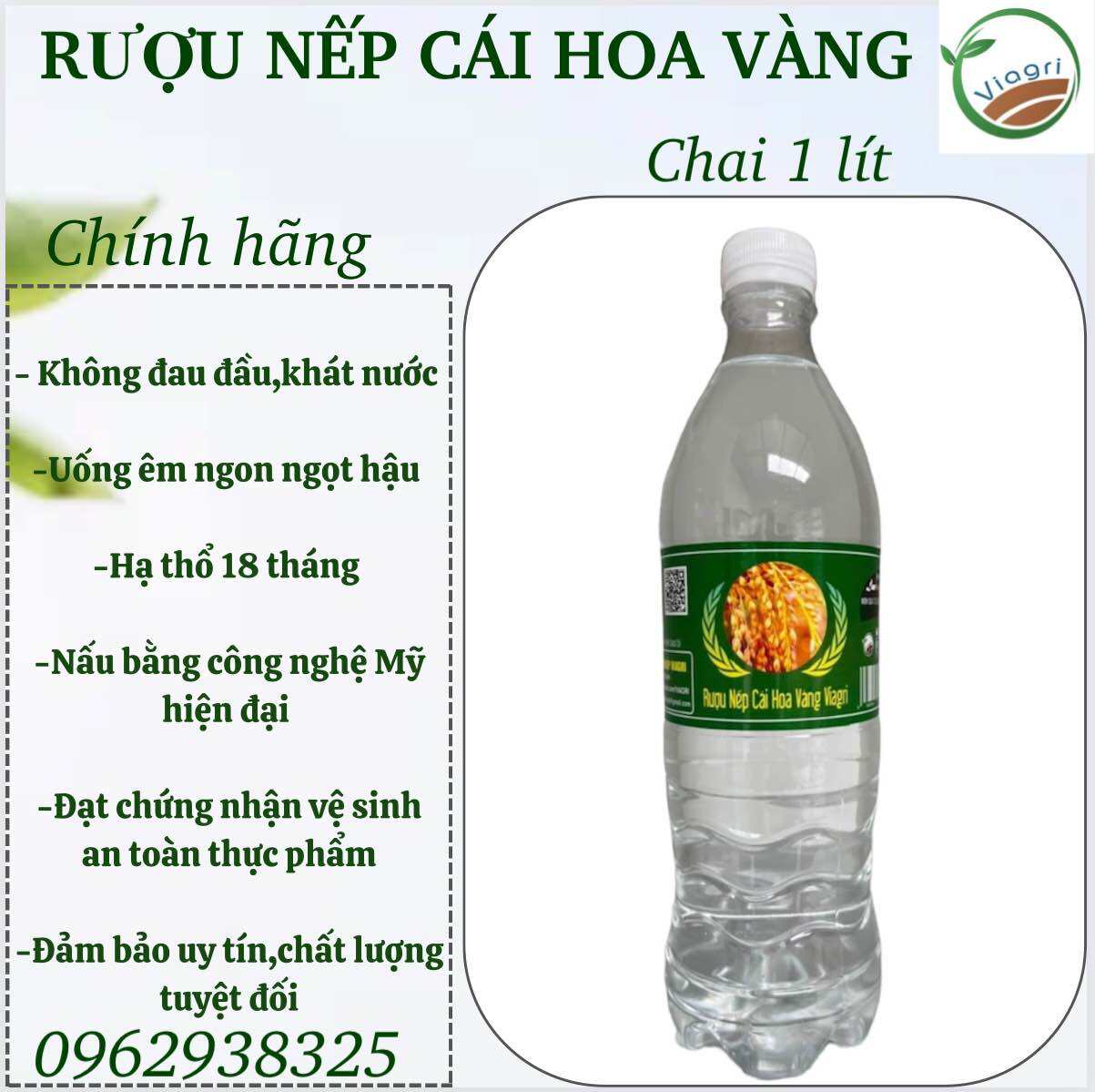 RƯỢU NẾP CÁI HOA VÀNG ĐẠT CHỨNG NHẬN VS ATTP-RƯỢU CỔ TRUYỀN VIAGRI CHẤT LƯỢNG