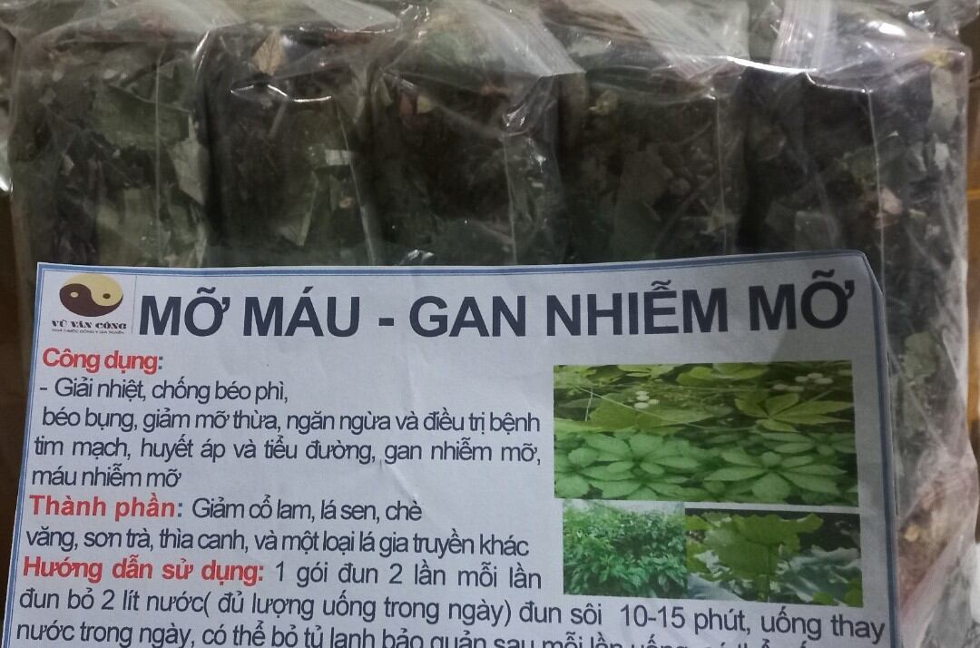 Thảo dược phòng chống Mỡ máu, gan nhiễm mỡ chia nhỏ liêù tiện dụng dễ sử dụng 1kg