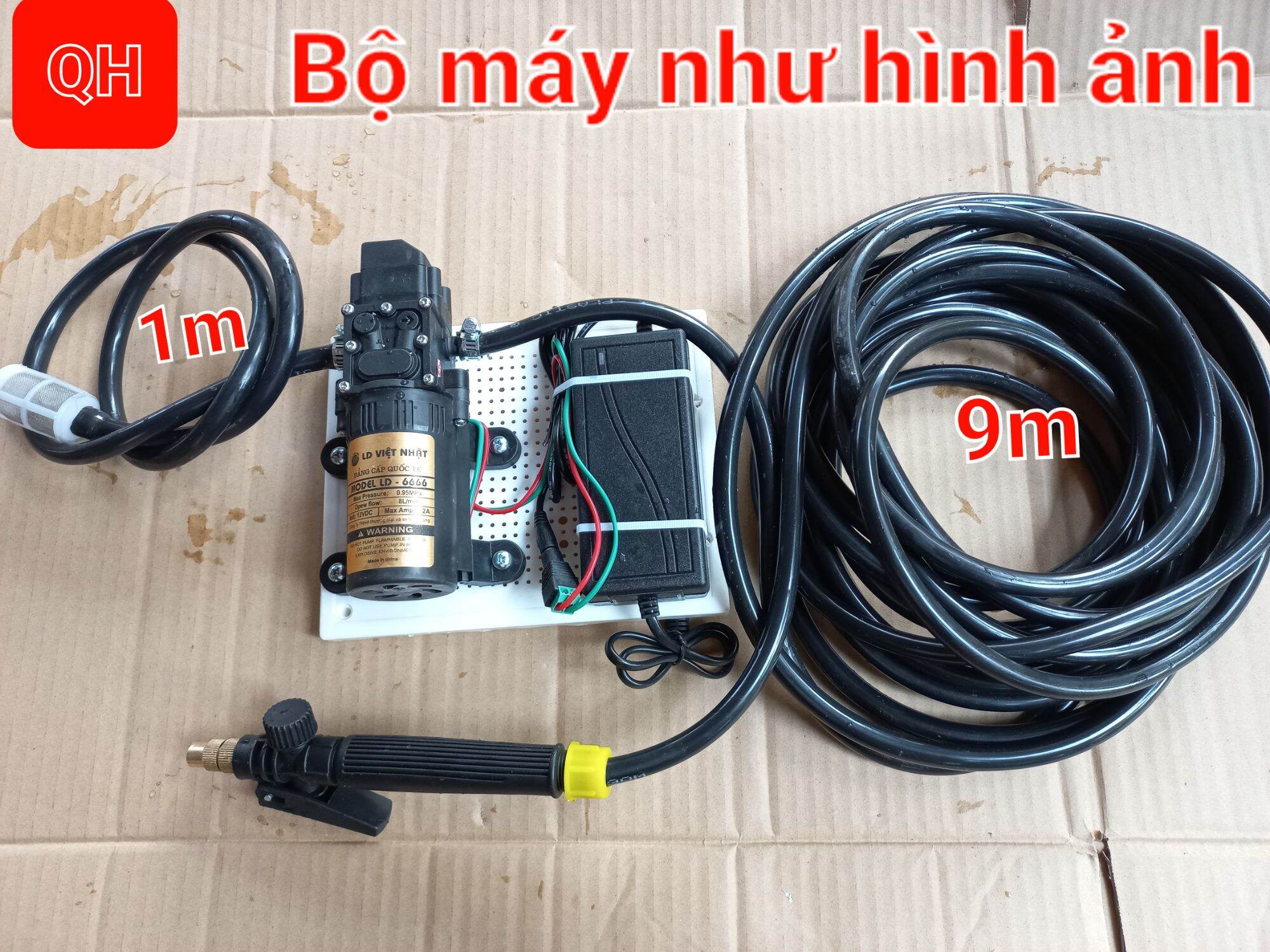 Máy rửa xe mini  - máy bơm nước mini 12V đa năng tiện dụng