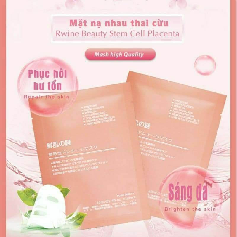 ❤[Xả Hàng] 10 Miếng Mặt Nạ Nhau Thai Cừu Tế Bào Gốc Nhật Bản