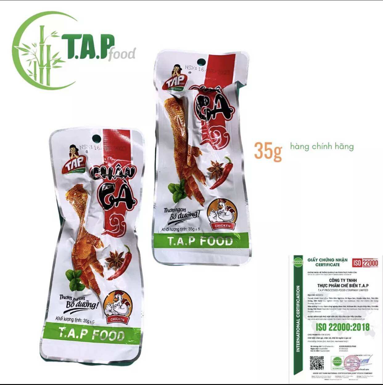 Chân gà cay việt nam, combo 10 gói chân gà cay t.a.p food 35gr ngon tuyệt