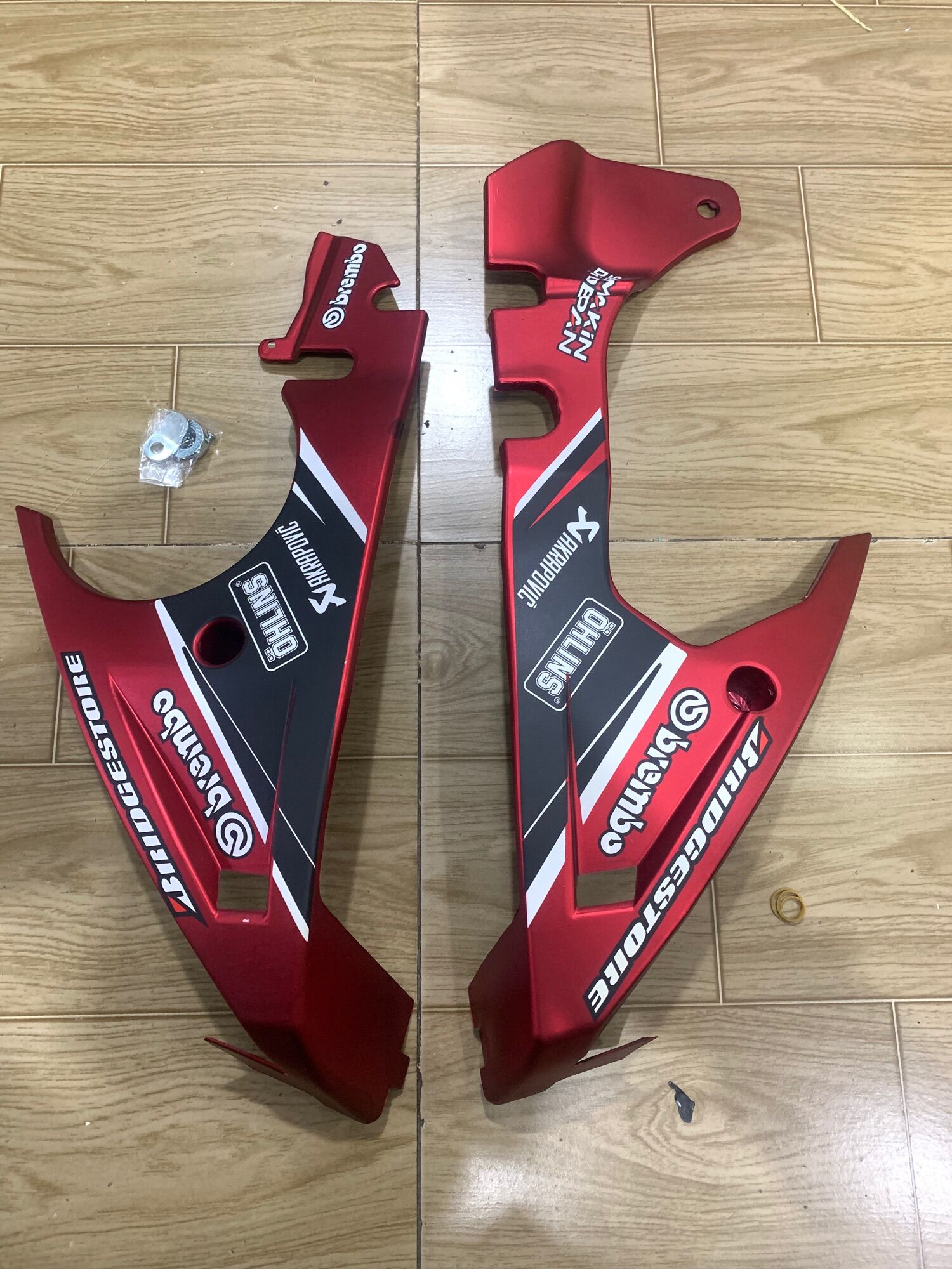 mỏ cày gắn xe exciter 150 màu đỏ nhám