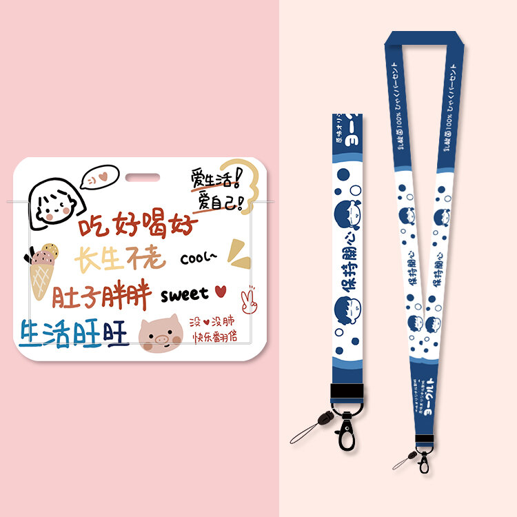 Bao Đựng Thẻ Giấy Tờ Dễ Thương Bao Đựng Thẻ Cơm Học Sinh Thiếu Nữ Phong Cách Hàn Quốc Instagram Phiên Bản Ngang Thẻ Đeo Ngực Thẻ Đeo Ngang