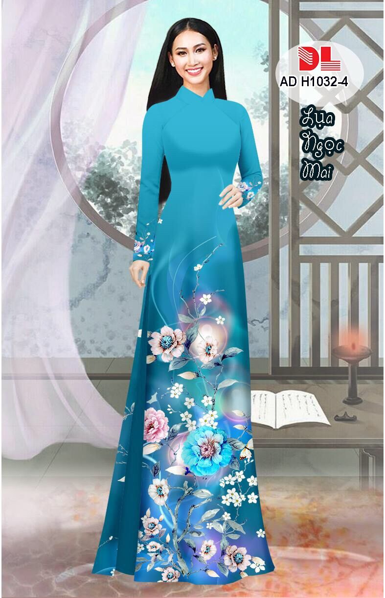 Vải áo dài in hoa 3D