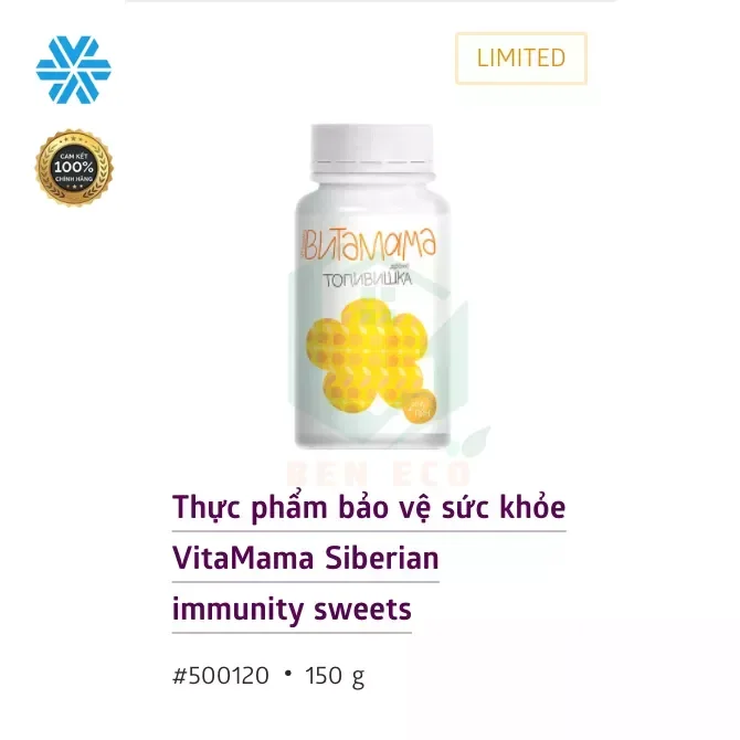 Thực phẩm bảo vệ sức khỏe VitaMama Siberian immunity sweets
