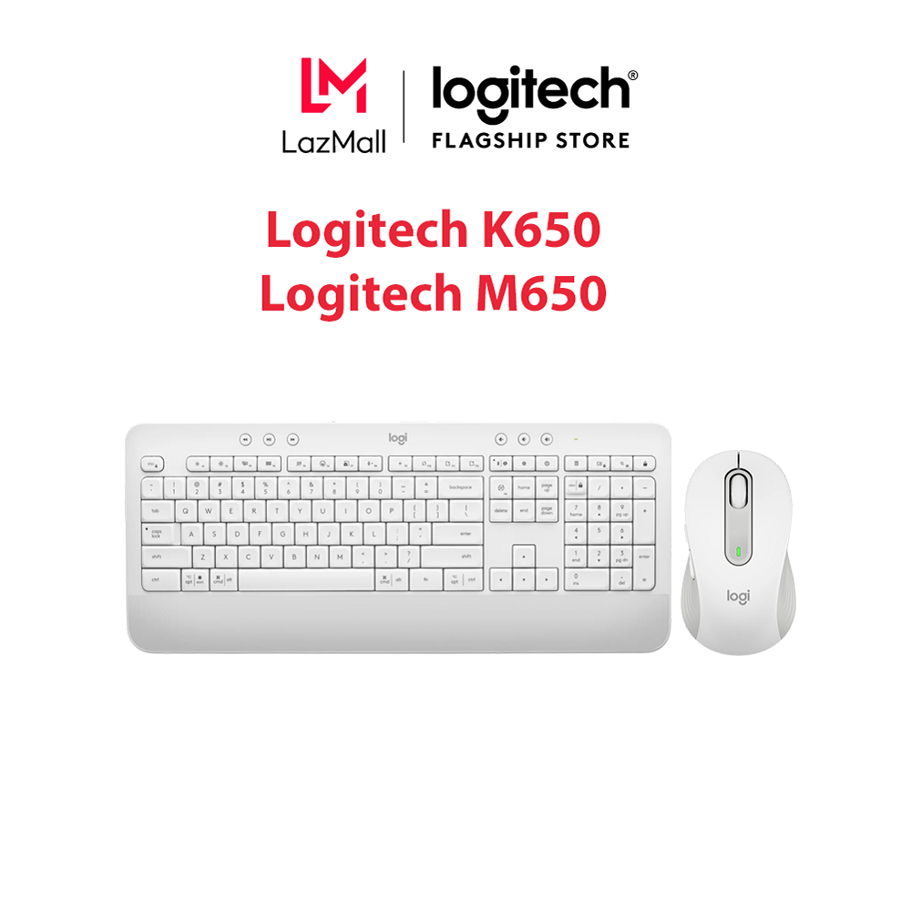 Combo Bàn phím Logitech K650 & Chuột Logitech M650 - Bluetooth, USB Bolt