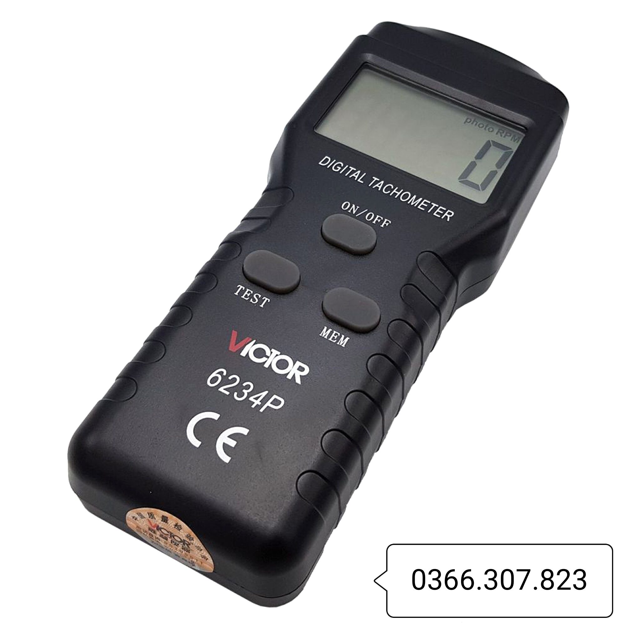 Máy đo tốc độ vòng quay động cơ laser VICTOR 6234P (mẫu mới 2025)   | Tính năng bộ nhớ tự động   | Giá trị tối đa/giá trị tối thiểu/giá trị cuối cùng   | Dụng cụ đo lường   | Thước cân & thước dây